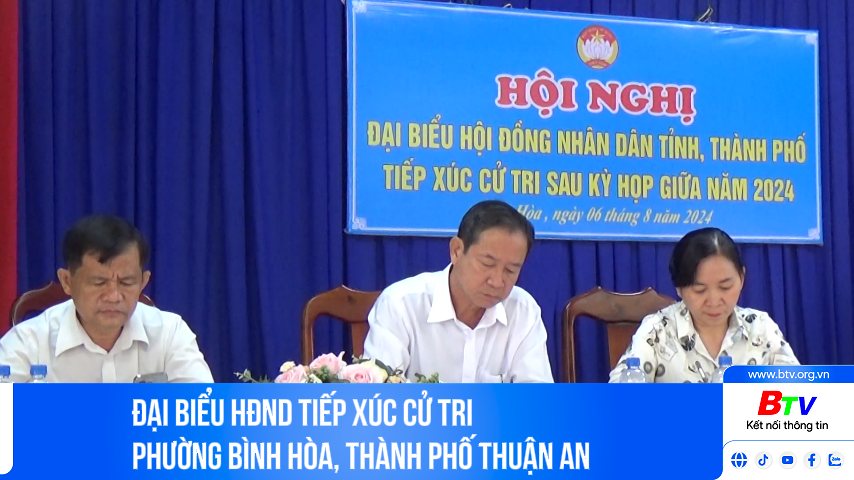 Đại biểu HĐND tiếp xúc cử tri  phường bình hòa, thành phố Thuận An