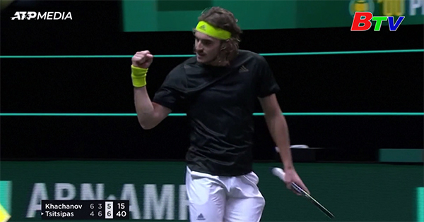 Tsitsipas sẽ gặp Rublev ở bán kết Giải quần vợt Rotterdam mở rộng 2021