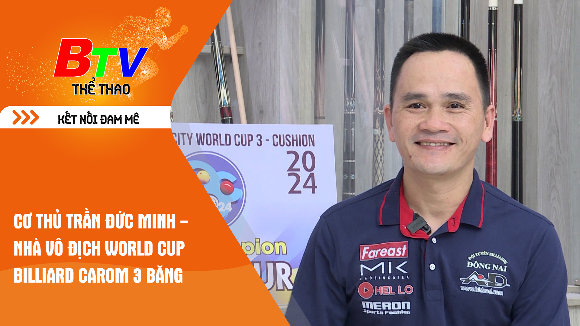 Cơ thủ Trần Đức Minh - Nhà vô địch World Cup Billiard Carom 3 băng