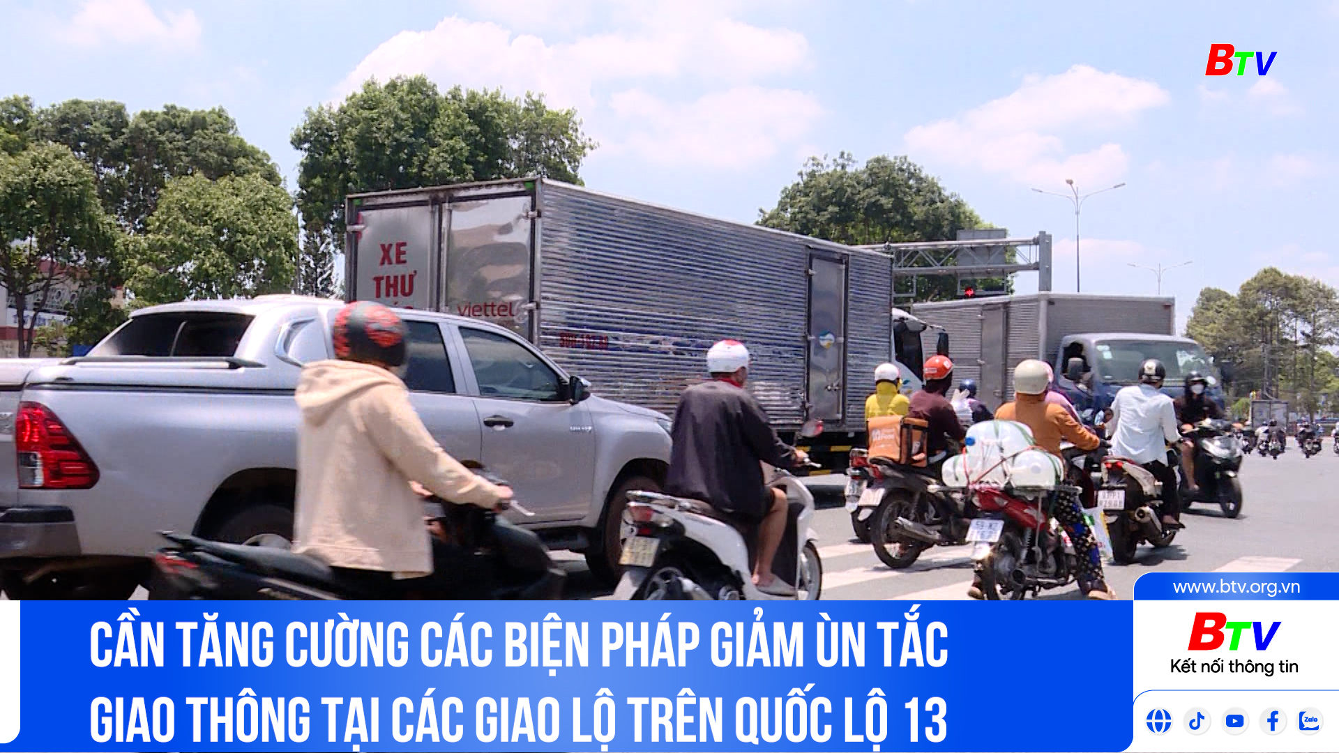 Cần tăng cường các biện pháp giảm ùn tắc giao thông tại các giao lộ trên quốc lộ 13