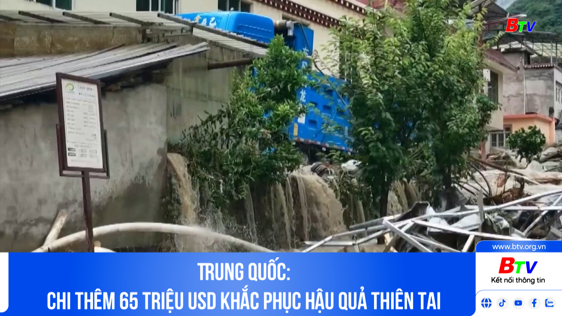 Trung Quốc: chi thêm 65 triệu USD khắc phục hậu quả thiên tai