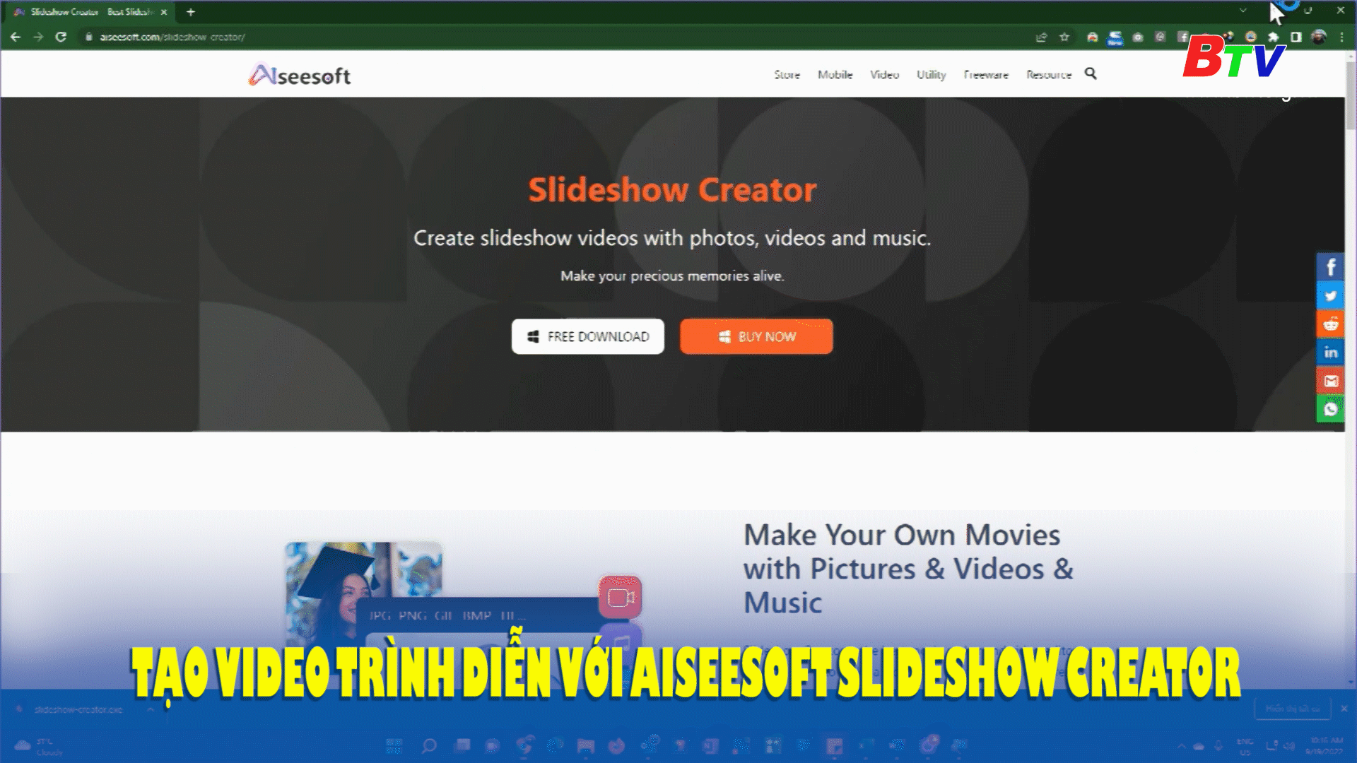 Tạo video trình diễn với Aiseesoft Slideshow Creator