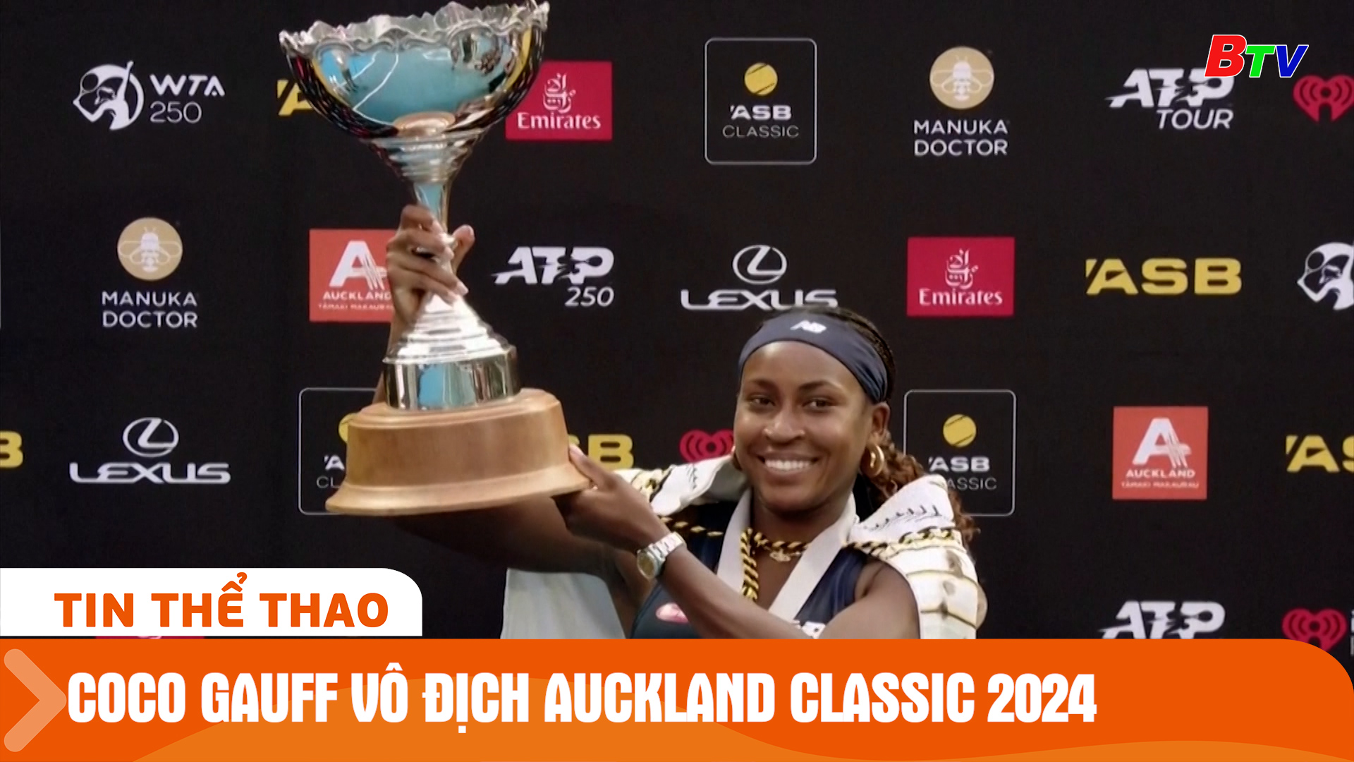 Coco Gauff vô địch Giải quần vợt Auckland Classic 2024 | Tin Thể thao 24h