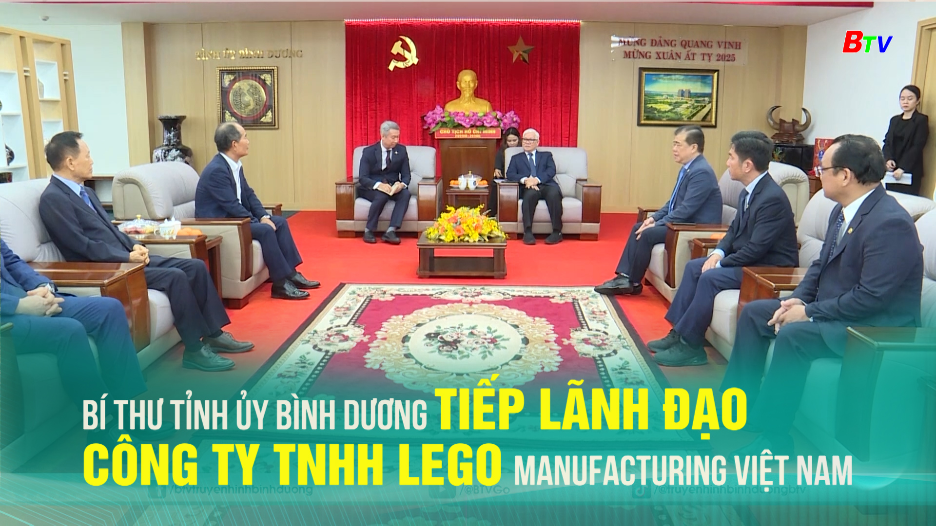 Bí thư Tỉnh ủy Bình Dương Nguyễn Văn Lợi  tiếp lãnh đạo công ty TNHH LEGO Manufacturing Việt Nam