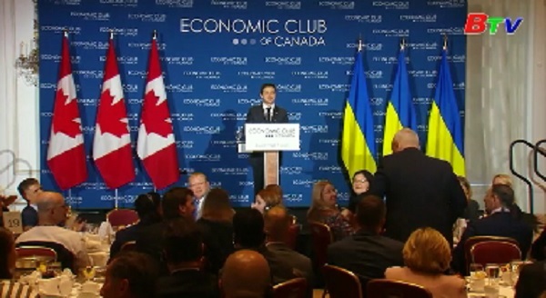 Ukraine-Canada đạt thỏa thuận về thương mại và quân sự