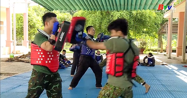 Các vận động viên tỉnh Bình Dương sẵn sàng tranh tài ở Hội thi võ thuật toàn quân
