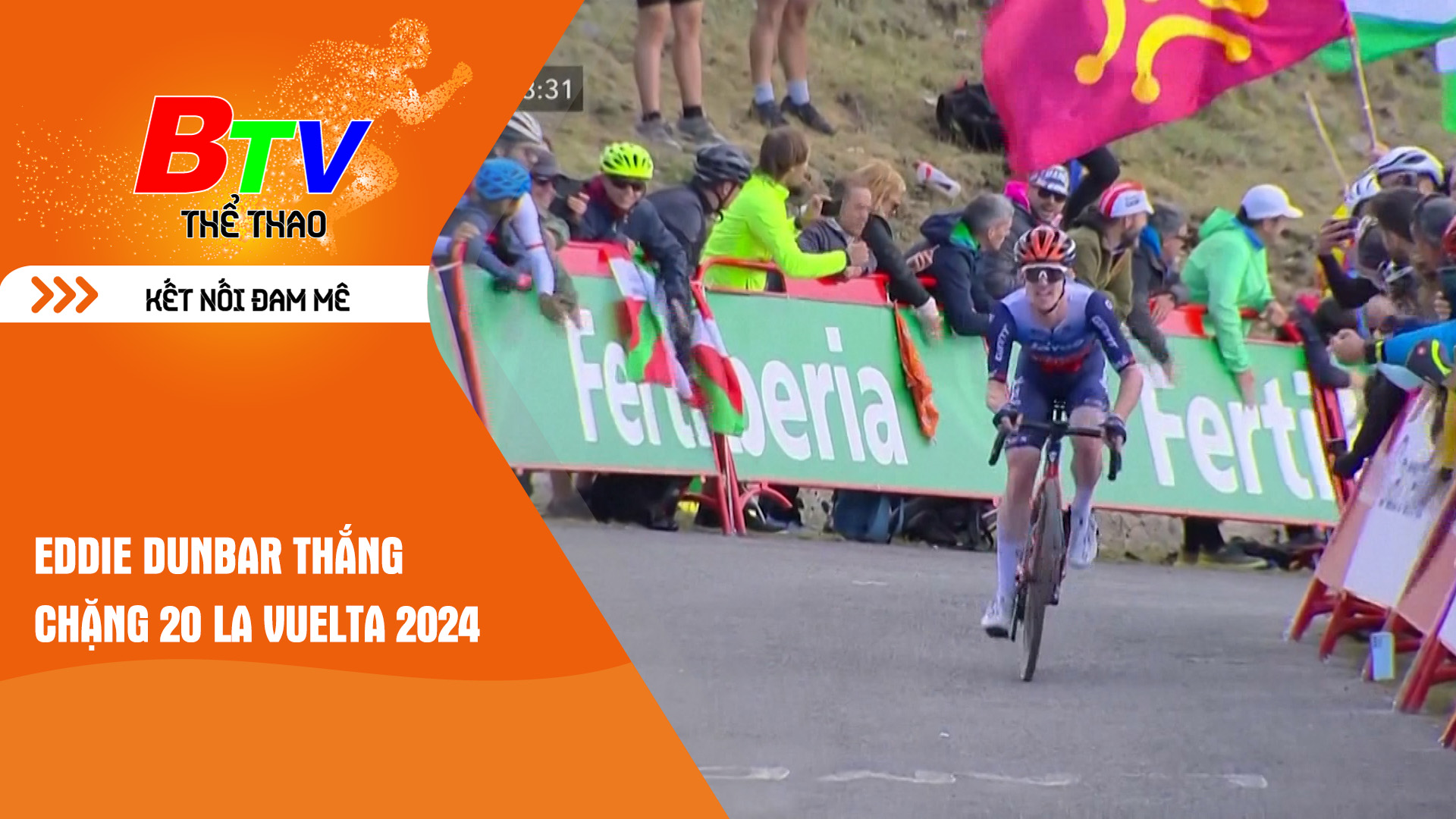 Eddie Dunbar thắng chặng 20 La Vuelta 2024 | Tin Thể thao 24h