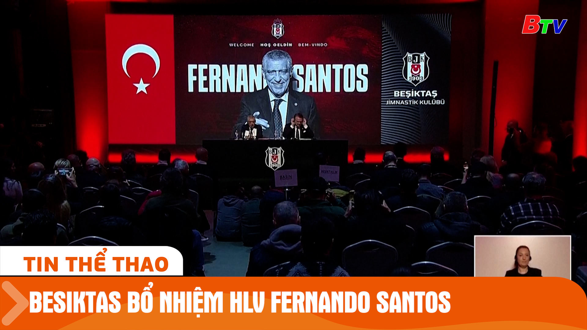 Besiktas bổ nhiệm HLV Fernando Santos | Tin Thể thao 24h