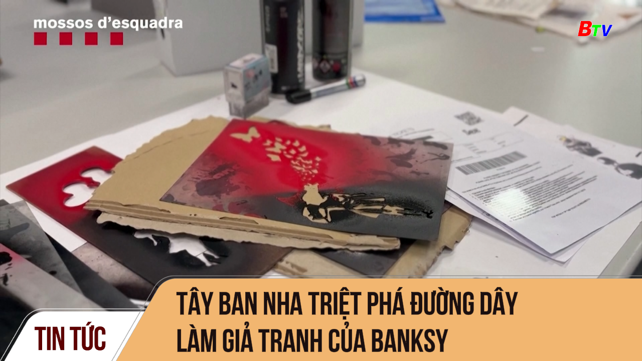 Tây Ban Nha triệt phá đường dây làm giả tranh của Banksy