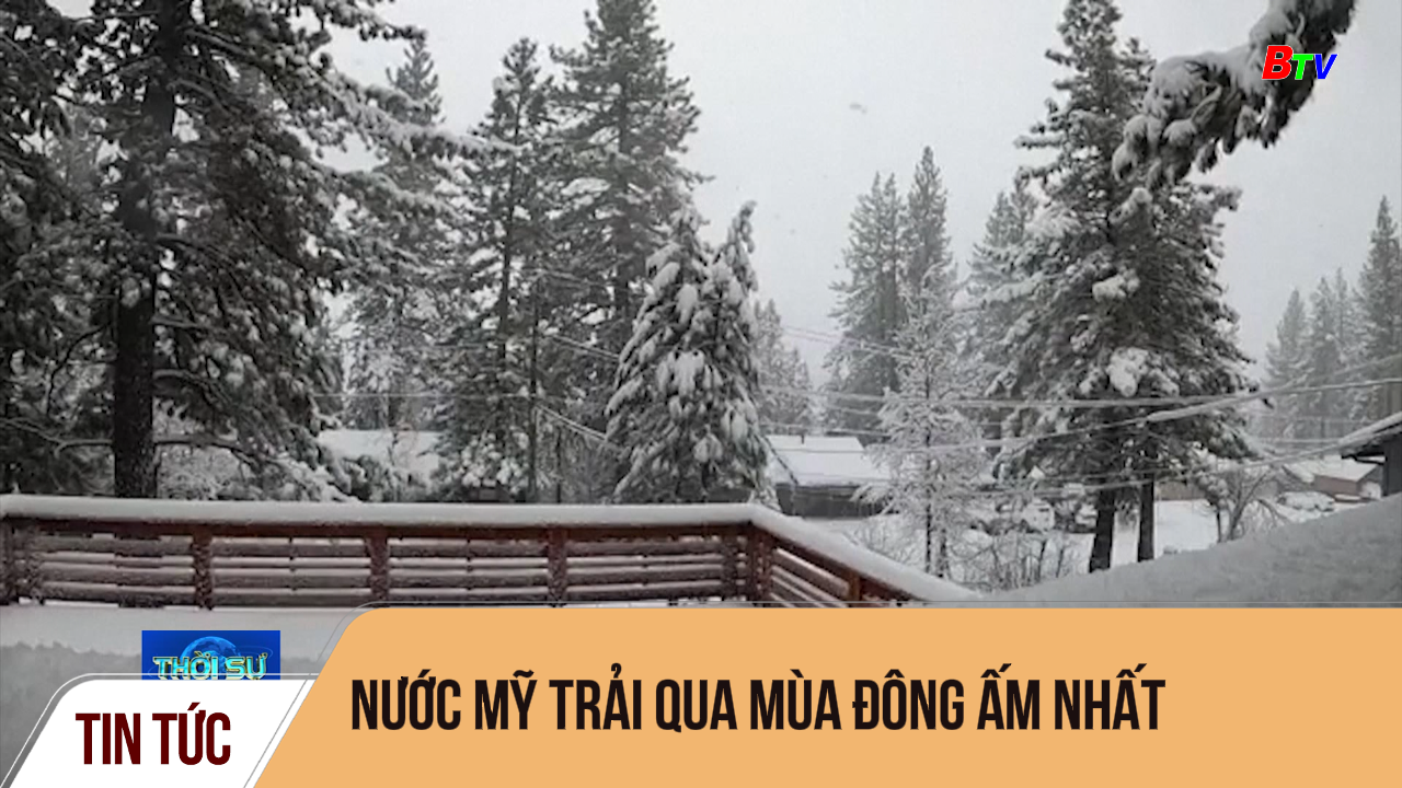 Nước Mỹ trải qua mùa đông ấm nhất 