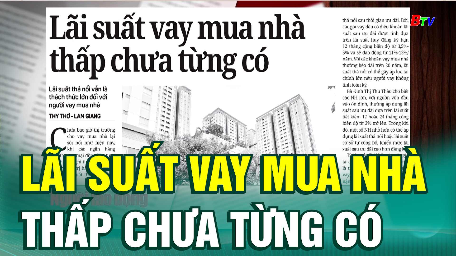 Lãi suất vay mua nhà thấp chưa từng có