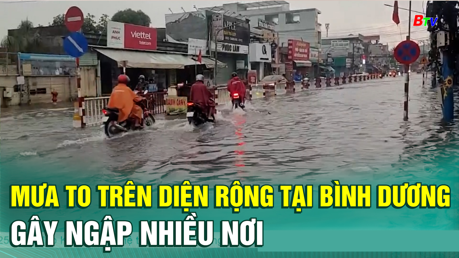 Mưa to trên diện rộng tại Bình Dương gây ngập nhiều nơi
