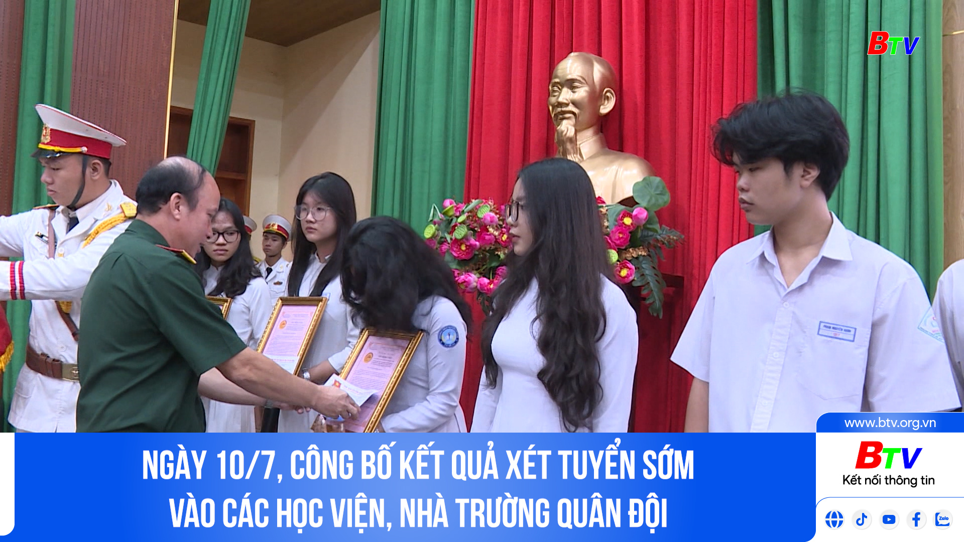 Ngày 10/7, công bố kết quả xét tuyển sớm vào các học viện, nhà trường Quân đội