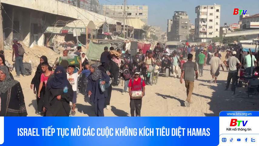 Israel tiếp tục mở các cuộc không kích tiêu diệt Hamas