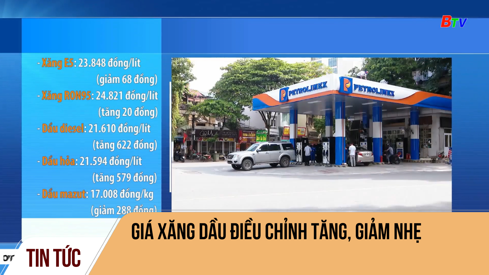 Giá xăng dầu điều chỉnh tăng, giảm nhẹ