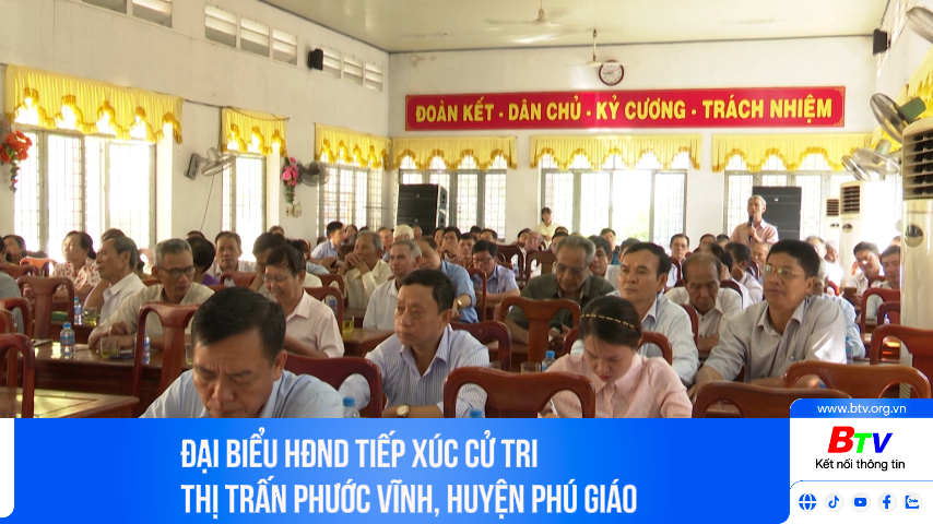 Đại biểu HĐND tiếp xúc cử tri thị trấn Phước Vĩnh, huyện Phú Giáo