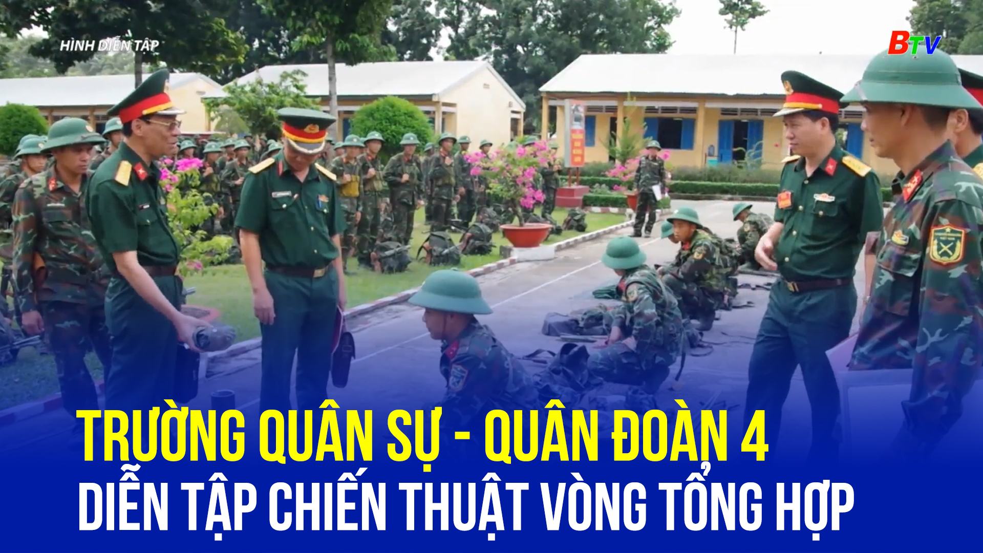 Trường Quân sự - Quân đoàn 4 diễn tập chiến thuật vòng tổng hợp