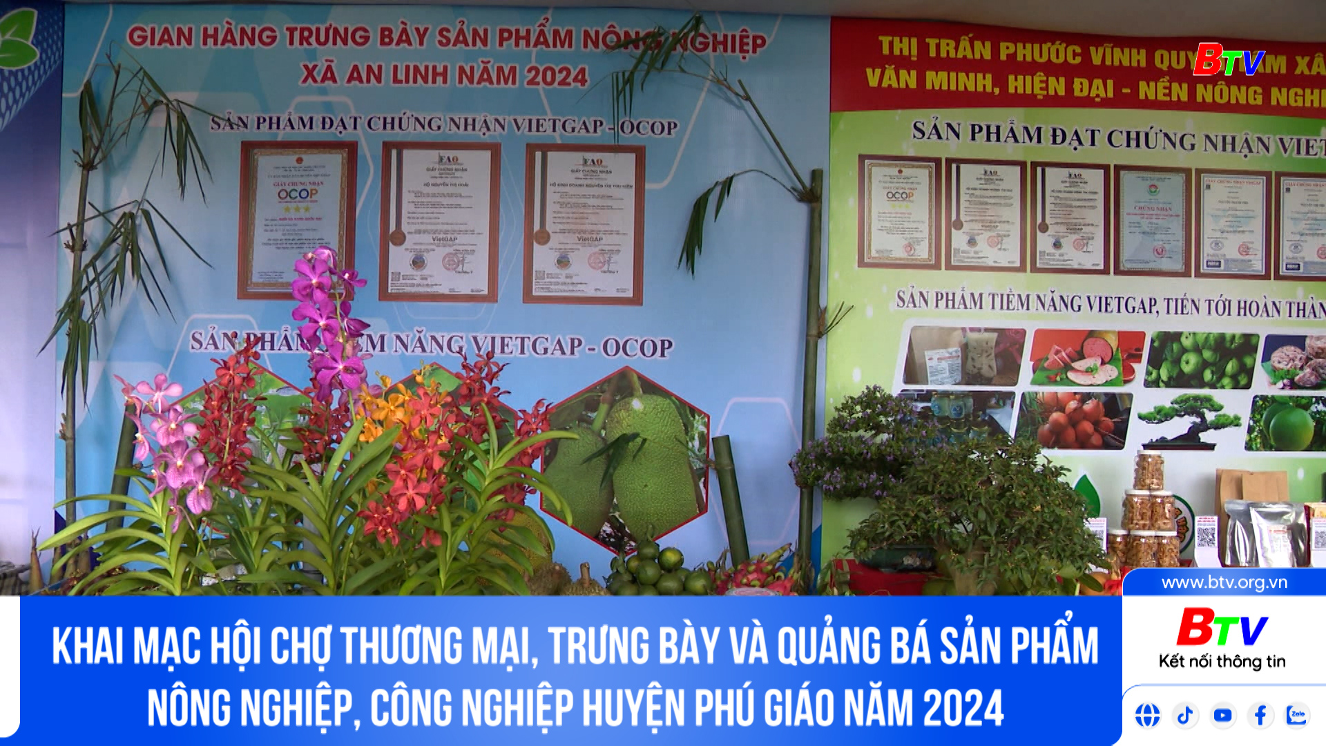 Khai mạc Hội chợ thương mại, trưng bày và quảng bá sản phẩm nông nghiệp, công nghiệp huyện Phú Giáo năm 2024