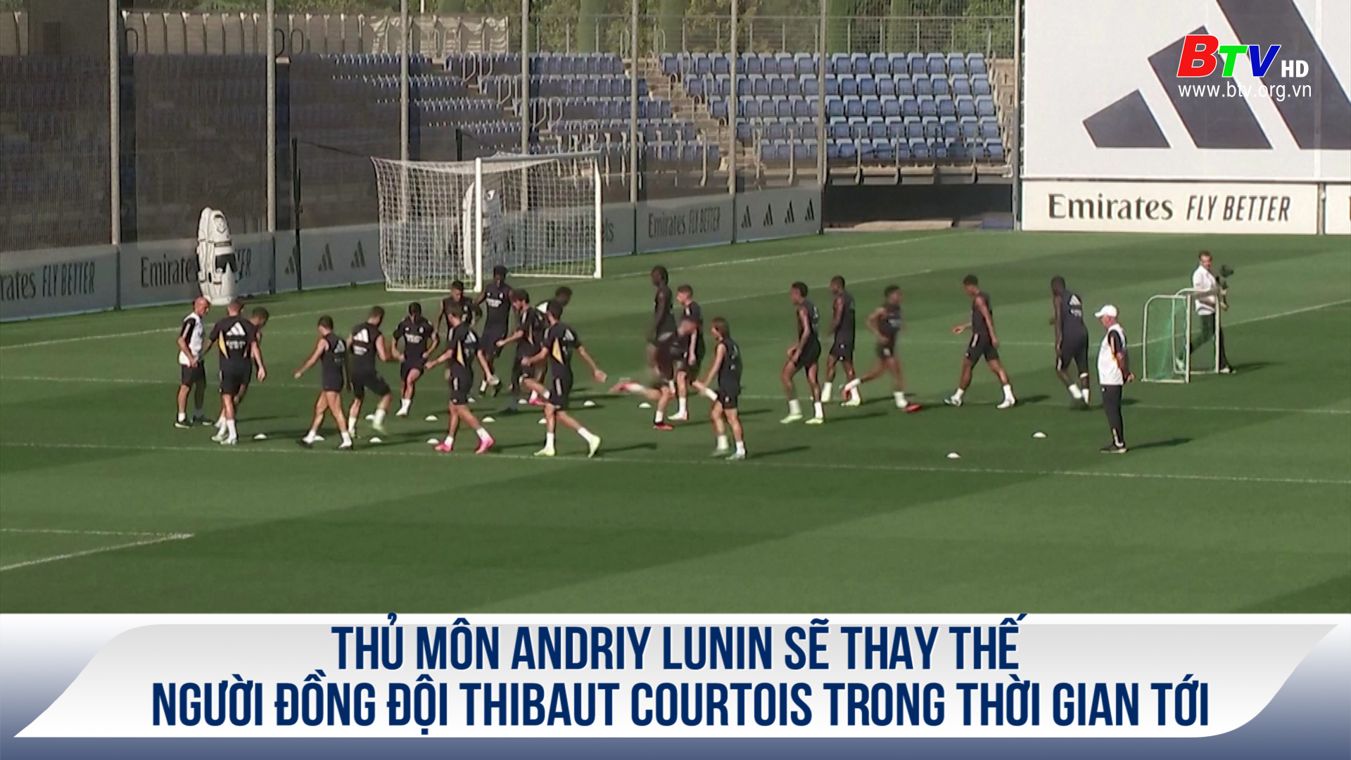 Thủ môn Andriy Lunin sẽ thay thế người đồng đội Thibaut Courtois trong thời gian tới