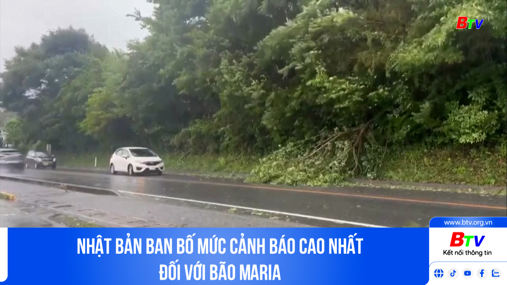 Nhật Bản ban bố mức cảnh báo cao nhất đối với bão Maria