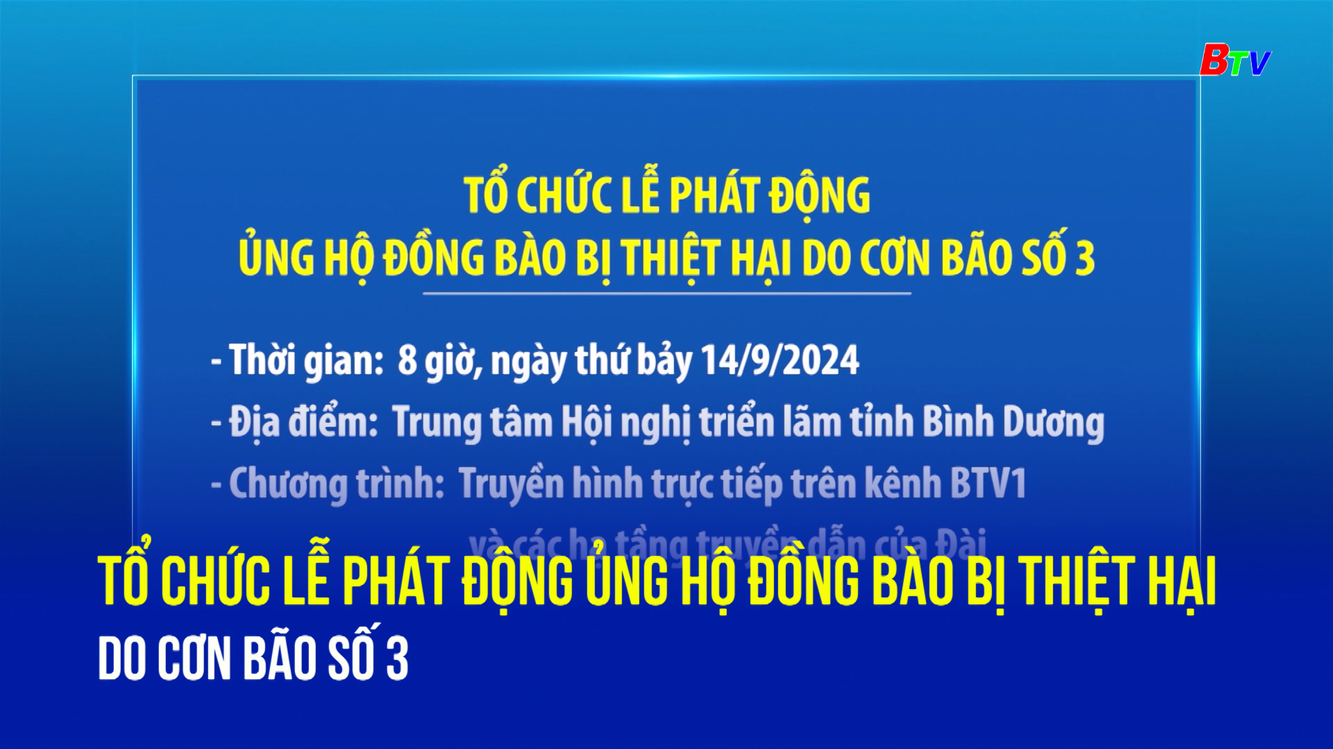 Tổ chức Lễ phát động ủng hộ đồng bào bị thiệt hại do cơn bão số 3