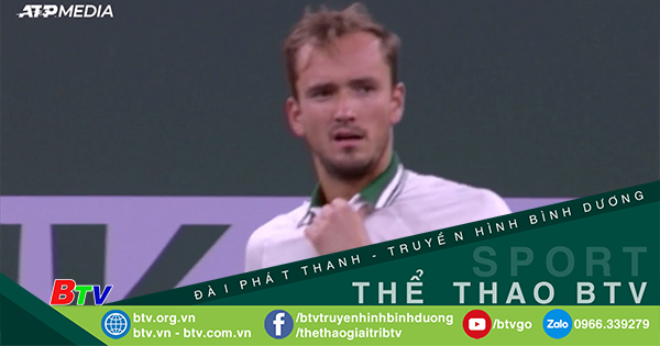 Daniil Medvedev giành quyền vào vòng 4 Giải quần vợt Indian Wells Masters 2021