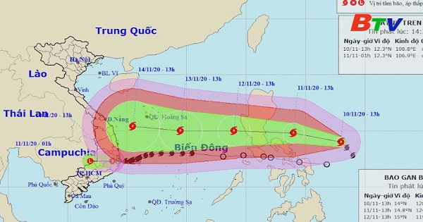 Tin bão trên biển Đông (Cơn bão số 13)