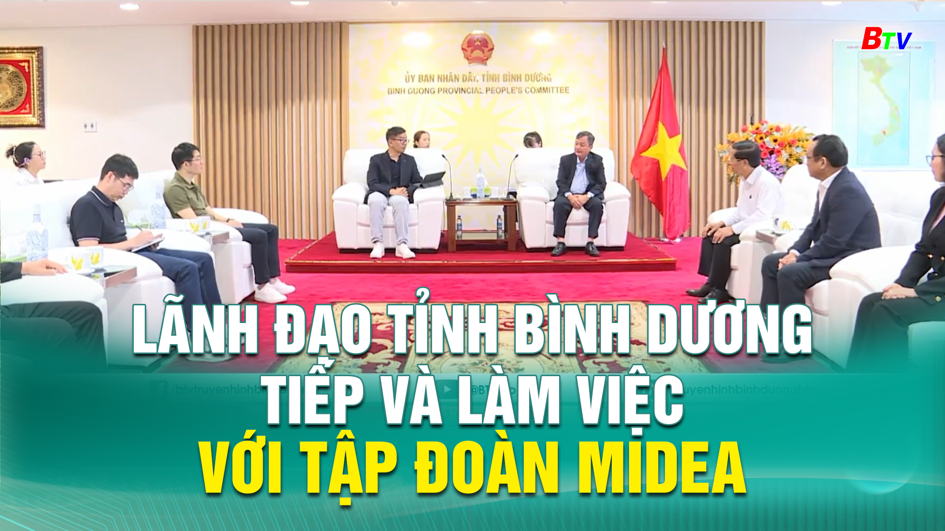 Lãnh đạo tỉnh Bình Dương tiếp và làm việc với Tập đoàn Midea