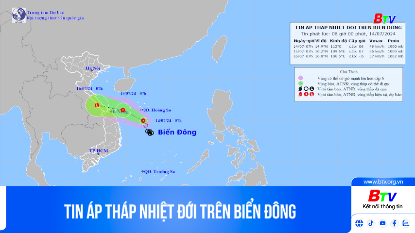 Tin Áp thấp nhiệt đới trên biển Đông