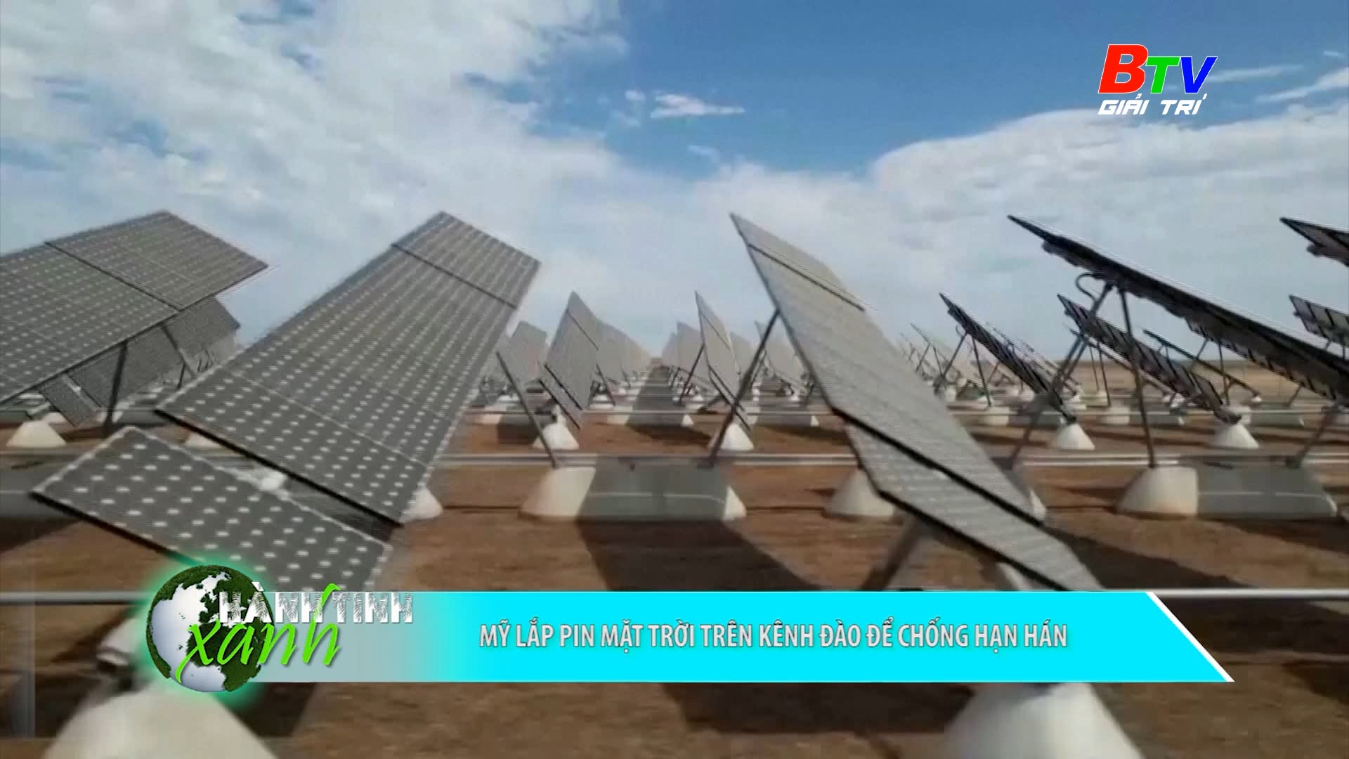 Mỹ lắp pin mặt trời trên kênh đào để chống hạn hán