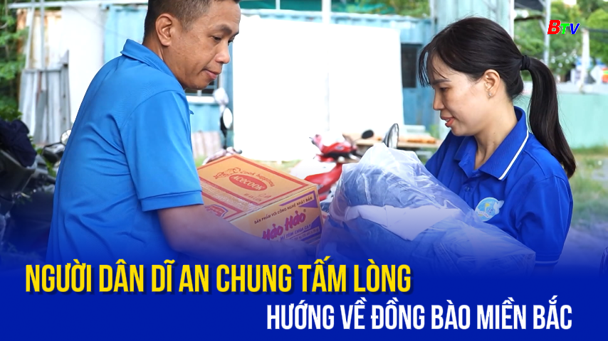 Người dân Dĩ An chung tấm lòng hướng về đồng bào miền Bắc