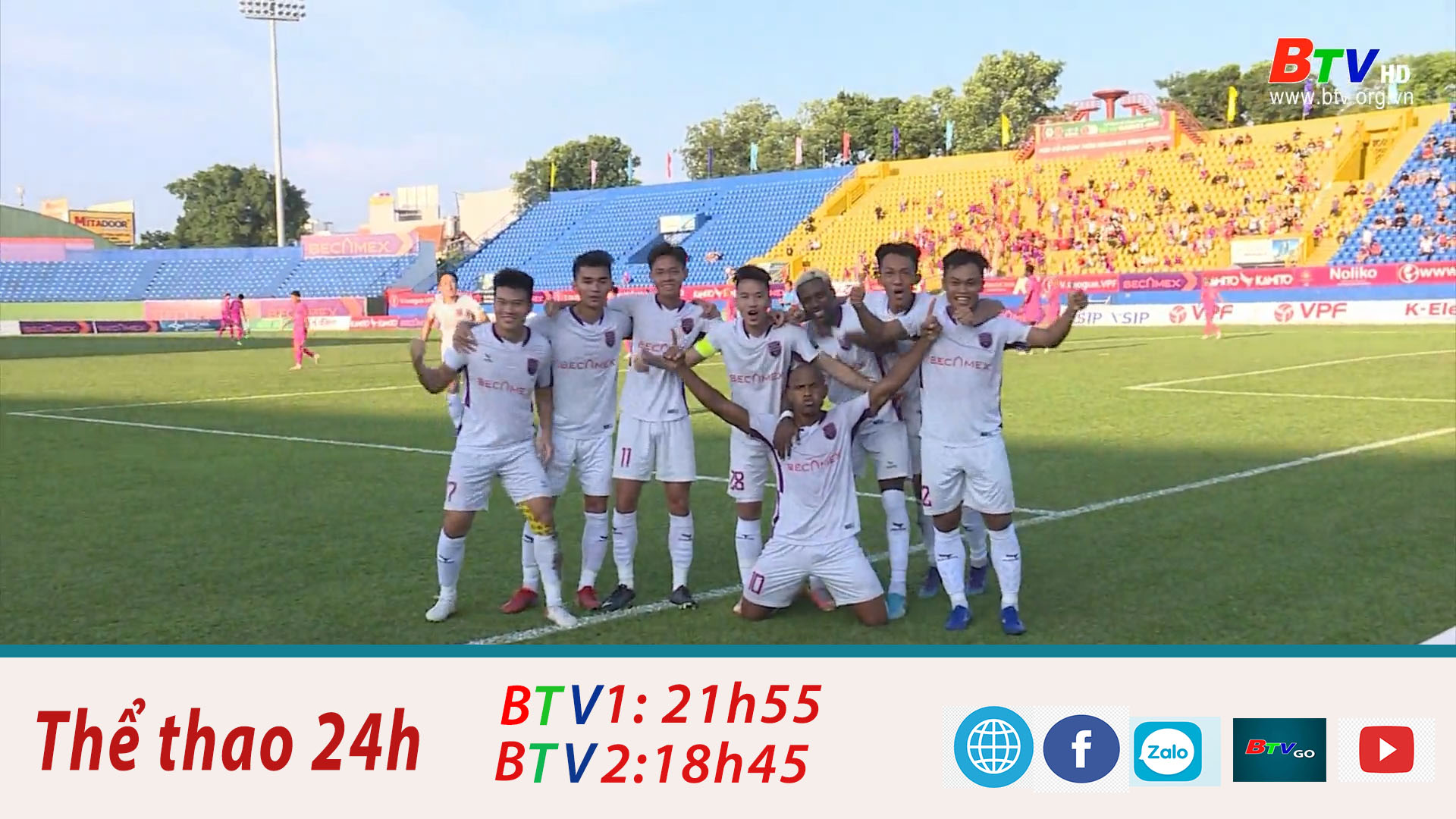  Vòng 12 V.League 2022: Becamex Bình Dương – Sài Gòn: 2-1