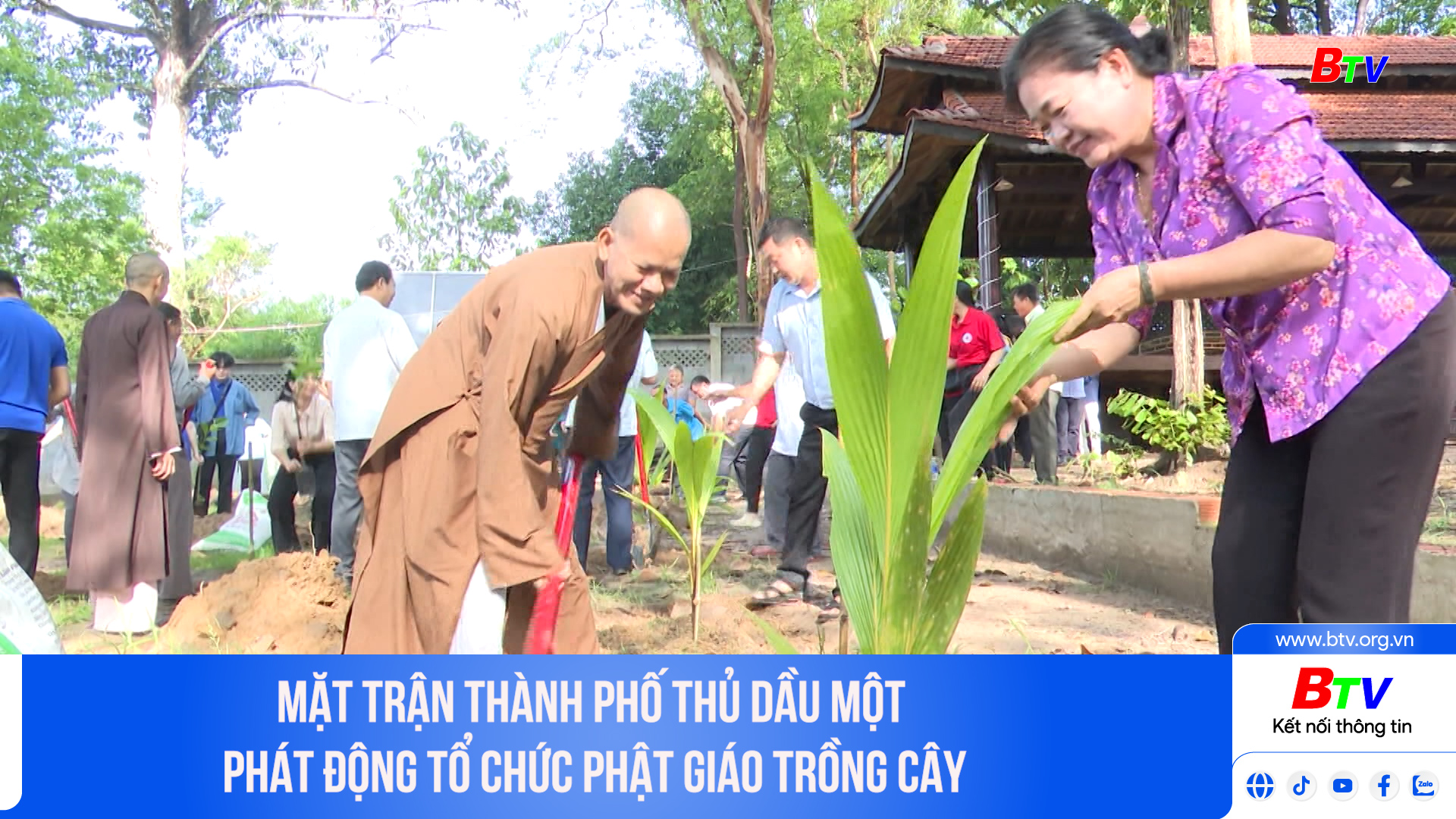 Mặt trận thành phố Thủ Dầu Một phát động tổ chức phật giáo trồng cây