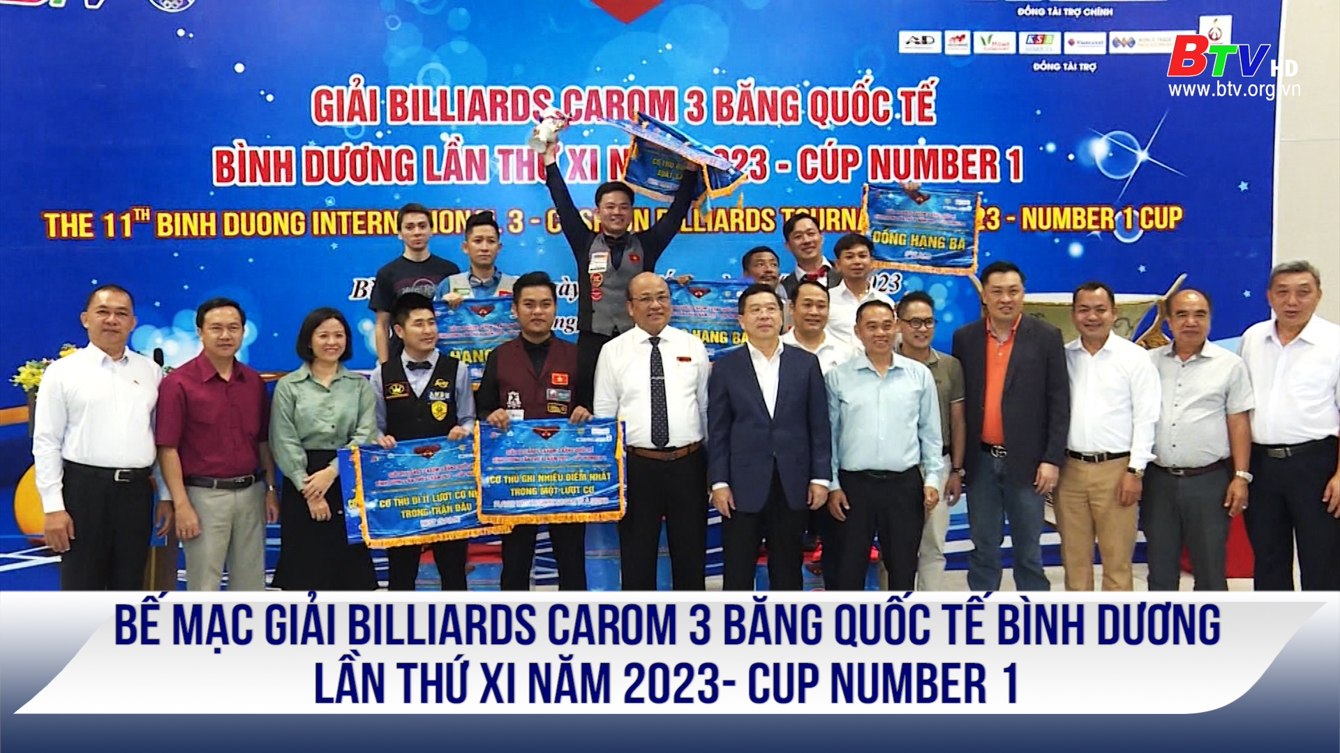 Bế mạc Giải Billiards carom 3 băng quốc tế Bình Dương lần thứ XI năm 2023- Cup Number 1