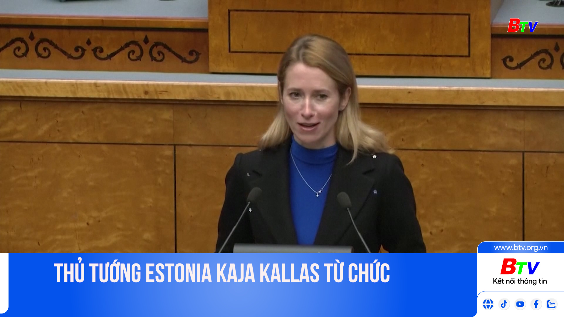 Thủ tướng Estonia Kaja Kallas từ chức