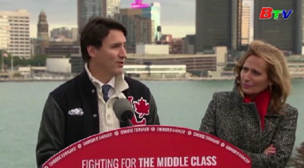 Thủ tướng Canada Trudeau kêu gọi cử tri bỏ phiếu cho đảng Tự do