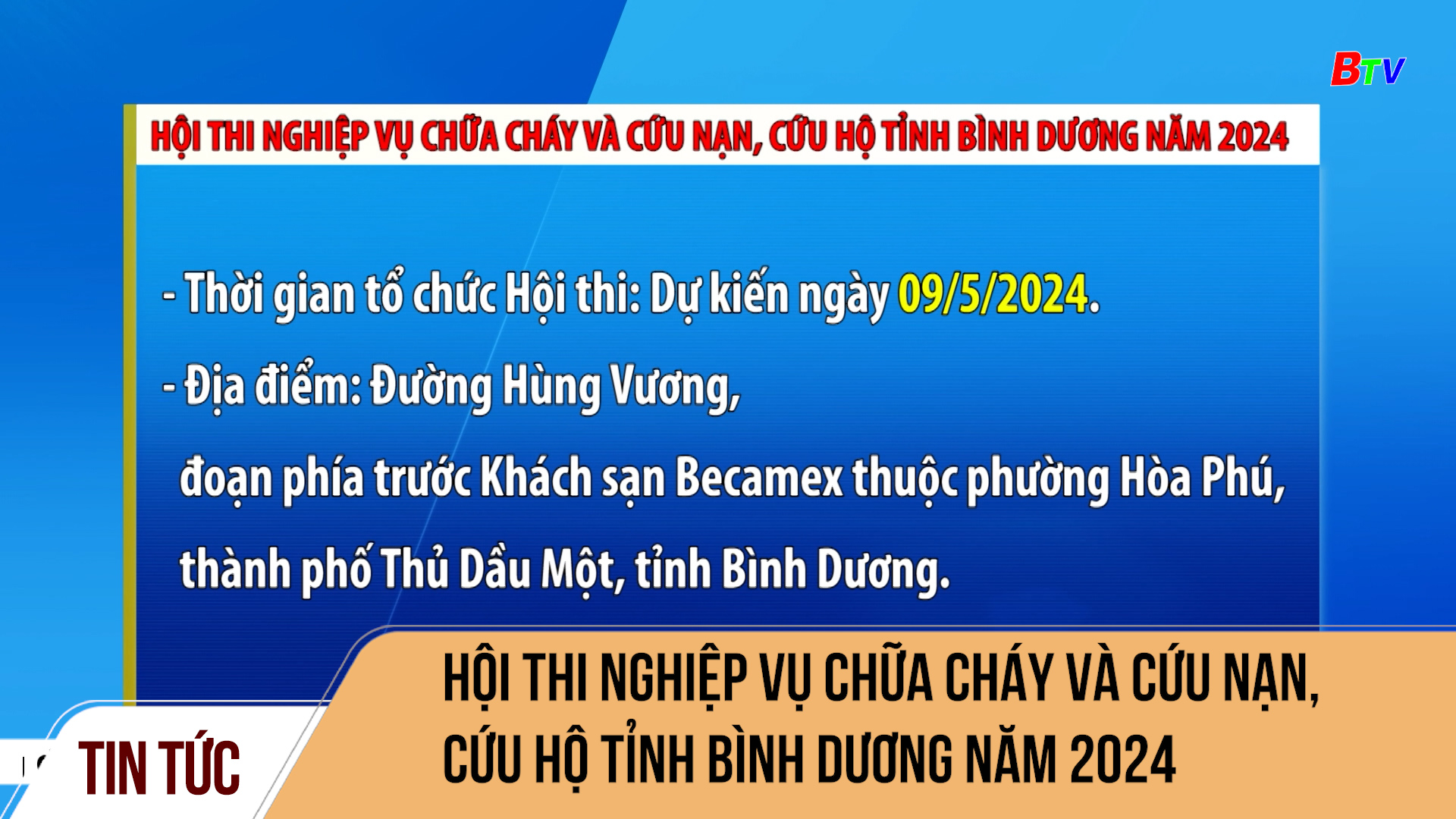 Hội thi nghiệp vụ chữa cháy và cứu nạn, cứu hộ tỉnh Bình Dương năm 2024