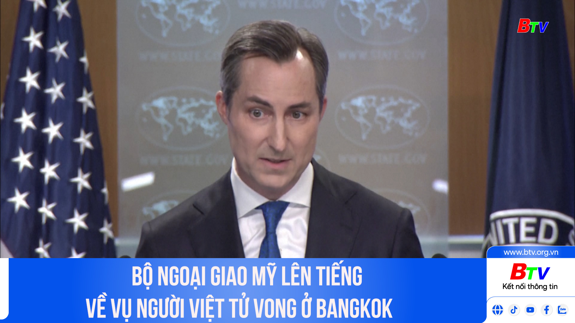 Bộ Ngoại giao Mỹ lên tiếng về vụ người Việt tử vong ở Bangkok
