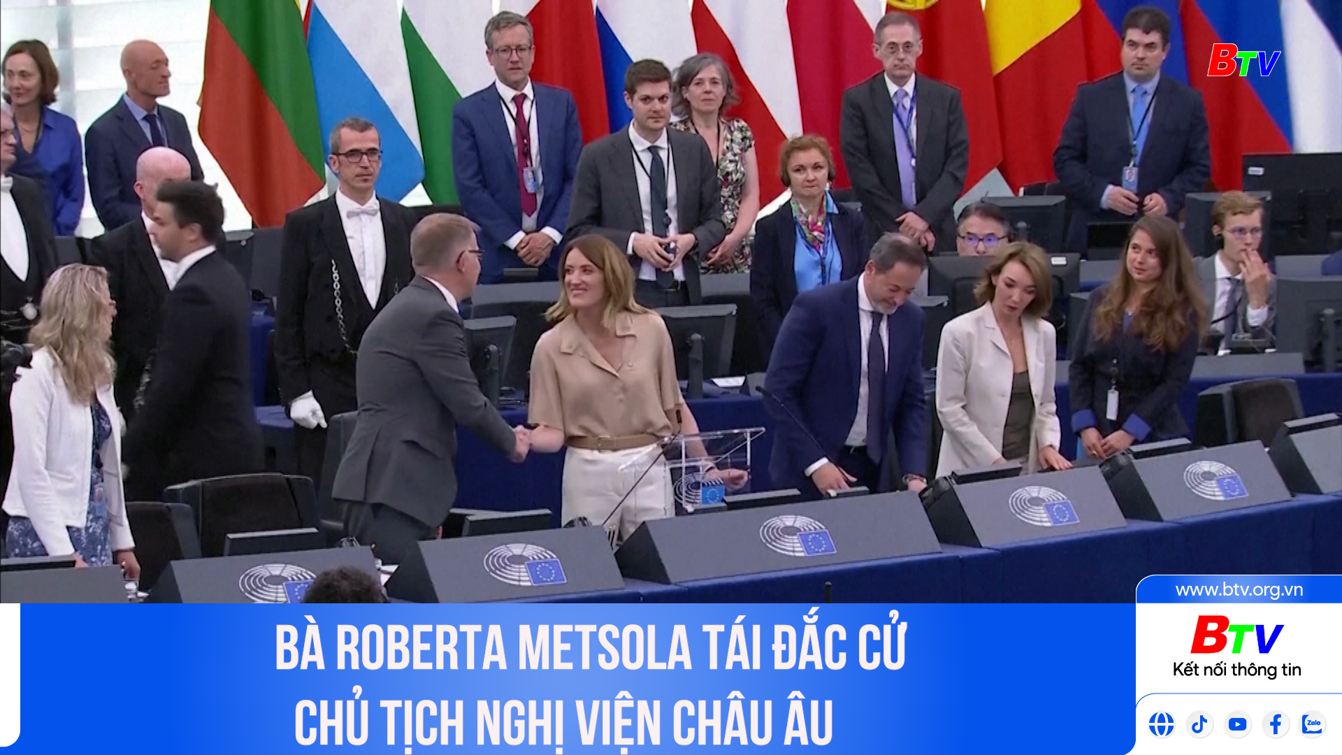 Bà Roberta Metsola tái đắc cử Chủ tịch Nghị viện châu Âu