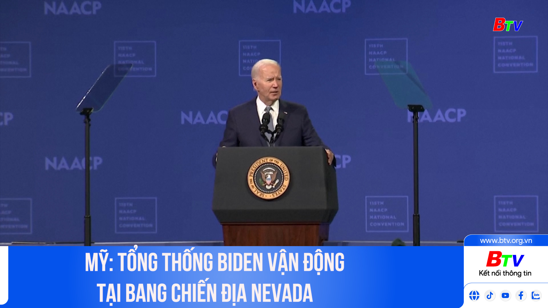 Mỹ: Tổng thống Biden vận động tại bang chiến địa Nevada