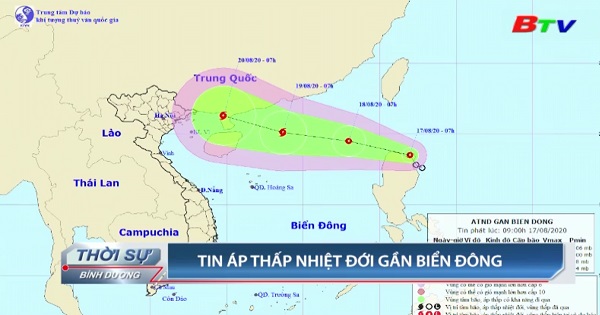 Tin áp thấp nhiệt đới gần biển Đông