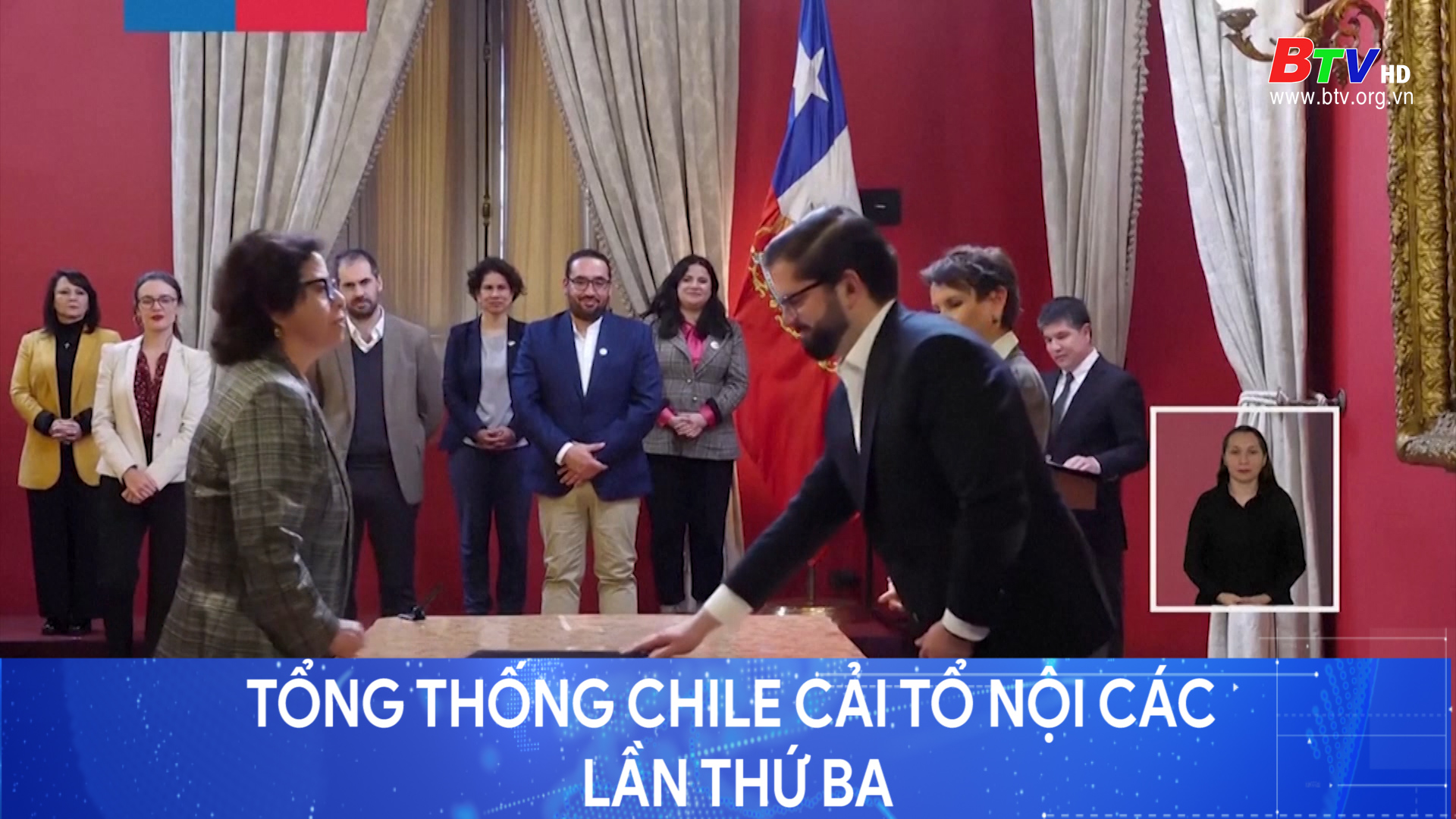 Tổng thống Chile cải tổ nội các lần thứ ba