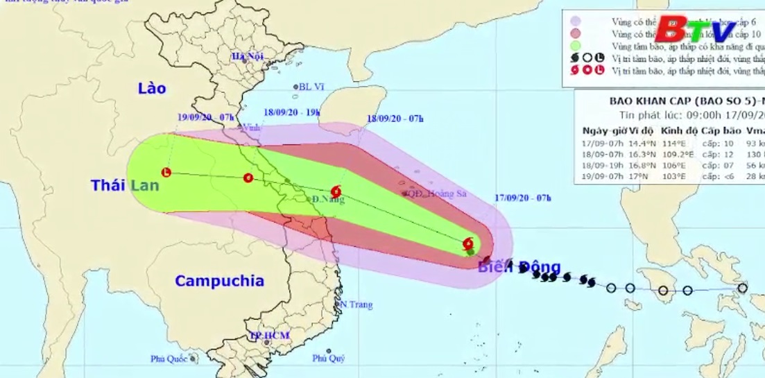 Tin bão khẩn cấp (bão số 5)