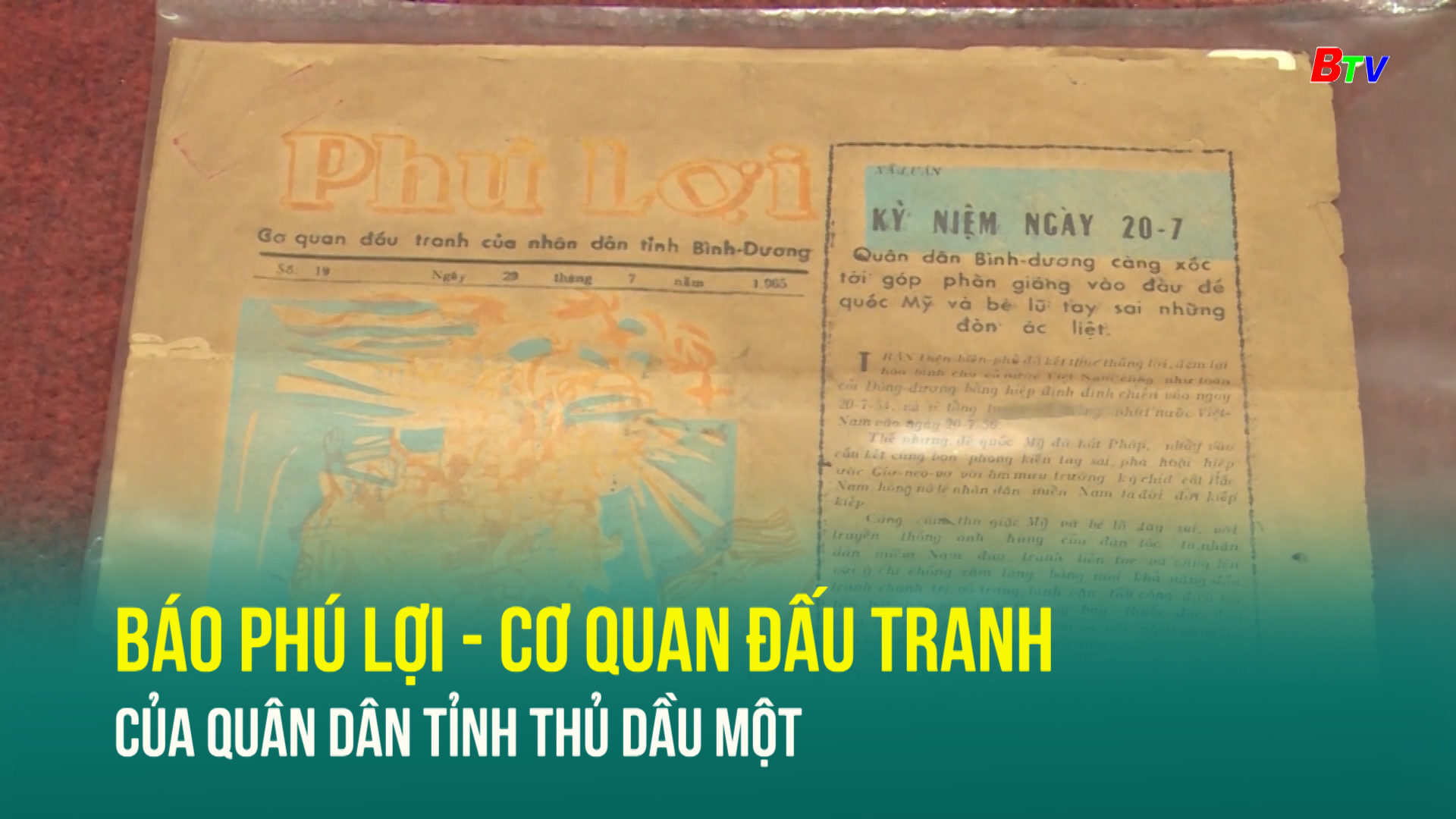 Báo Phú Lợi - Cơ quan đấu tranh của quân dân tỉnh Thủ Dầu Một