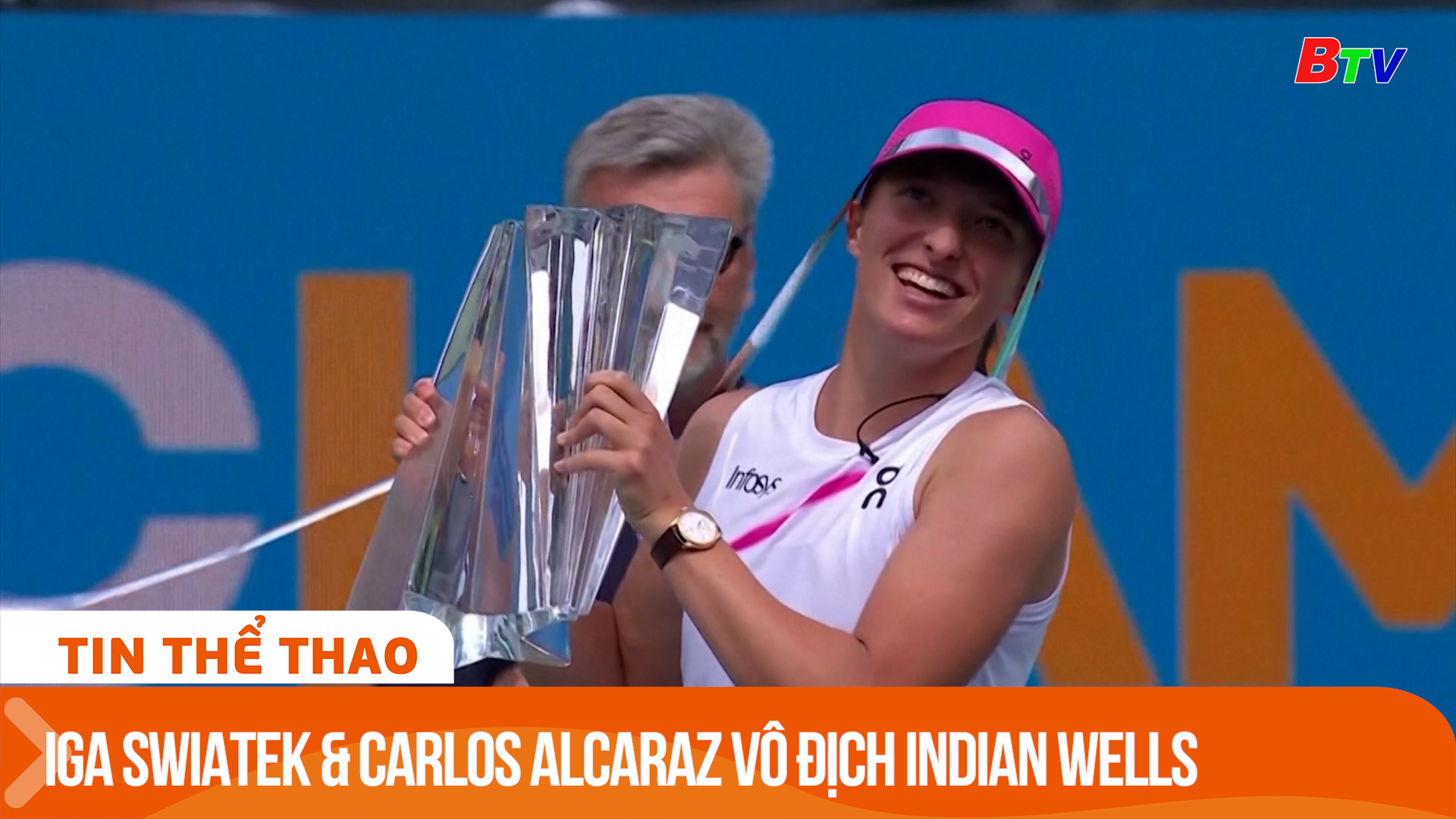 Iga Swiatek và Carlos Alcaraz vô địch Giải quần vợt Indian Wells Open 2024 | Tin Thể thao 24h