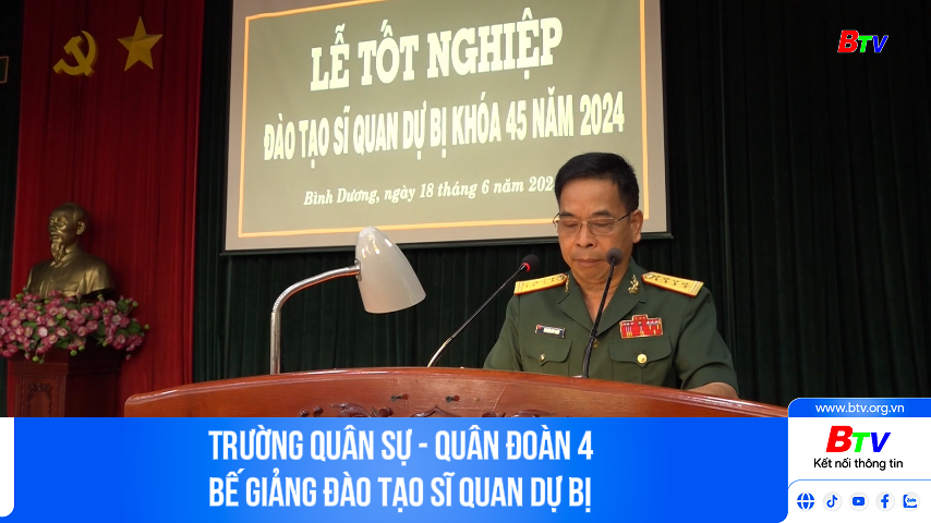 Trường Quân sự - Quân đoàn 4 bế giảng đào tạo sĩ quan dự bị