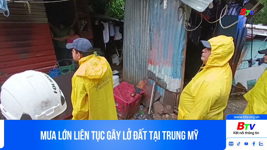 Mưa lớn liên tục gây lở đất tại Trung Mỹ