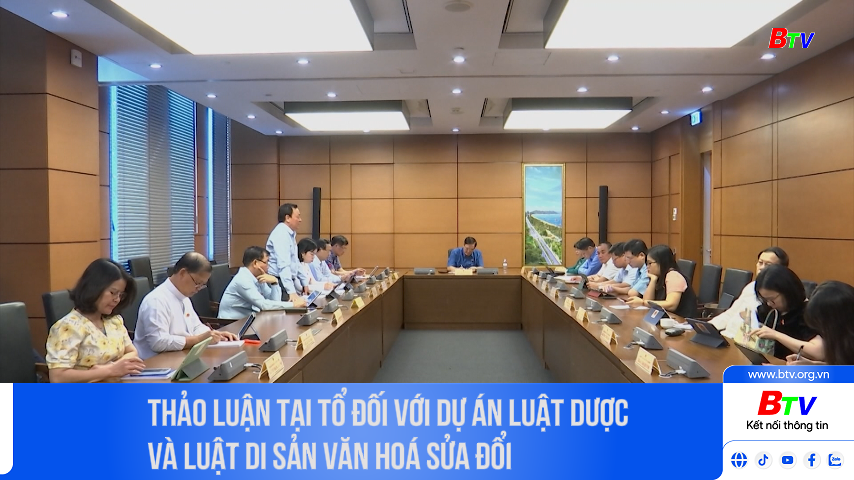 Thảo luận tại tổ đối với dự án Luật Dược và Luật Di sản văn hoá sửa đổi