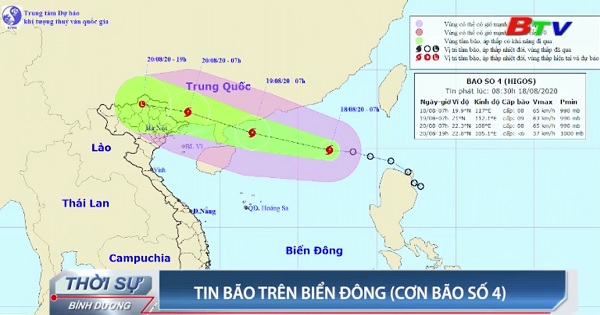 Tin bão trên Biển Đông (cơn bão số 4)