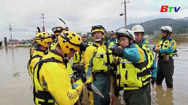 Ngập lụt hoành hành tại đảo Honshu do siêu bão Hagibis